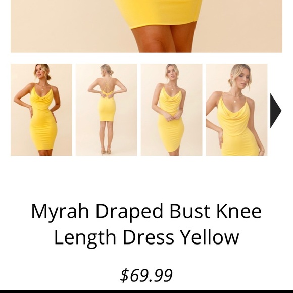 Dress, yellow, size small, brand new with tags - Picture 4 of 5